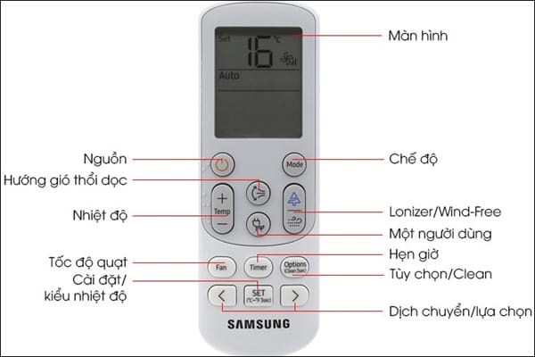 Cách bật điều hòa chế độ nóng trên điều hòa Samsung khá đơn giản