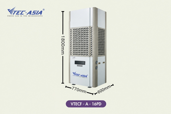 Điều hòa công nghiệp đặt sàn - Loại tủ đứng thổi gió trên đỉnh DHF-A-16PD